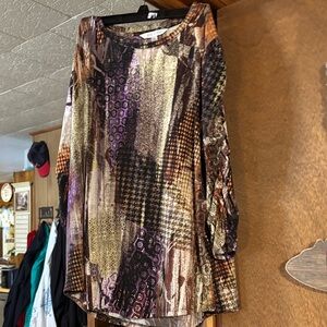 Erin London Multicolor Abstract Women's Top